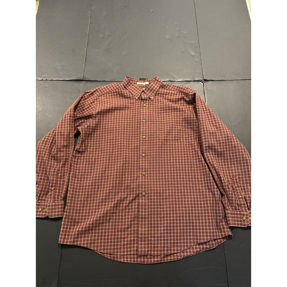 L.L. Bean Men's XL Button Down Long Sleeve Shirt Plaid Wrinkle Resistant XL